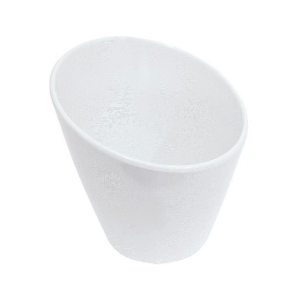 globy açılı kase melamin beyaz 16x11x15 cm