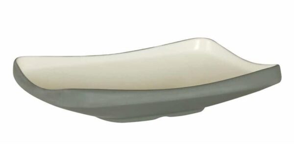 globy açık büfe dikdörtgen servis sunum tabağı gri 26x18x5 cm