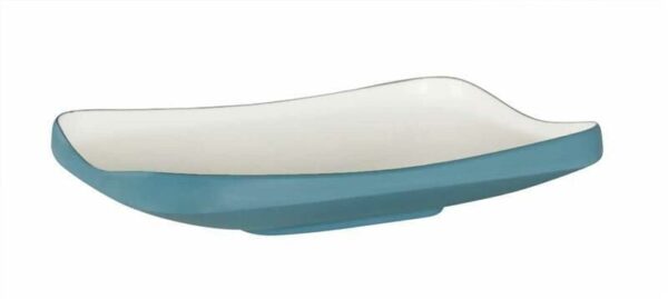 globy açık büfe dikdörtgen servis sunum tabağı mavi 26x18x5 cm