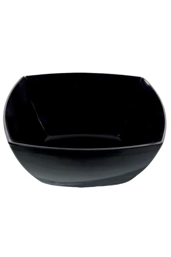 globy açık büfe melamin kare kase derin siyah 27x27x10 cm