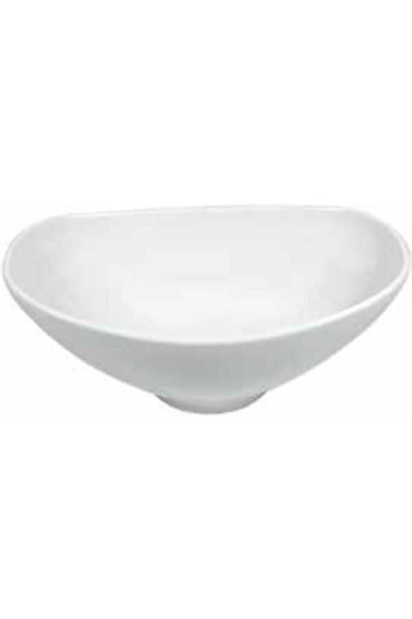 globy açık büfe melamin oval kase beyaz 32,7x20,5x13 cm