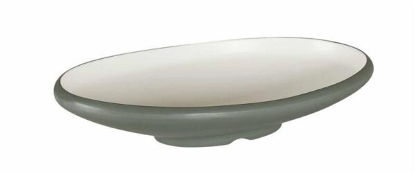 globy açık büfe oval sunum tabağı gri 30x22x6 cm
