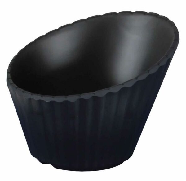 globy açık büfe melamin kase siyah 18x16x13 cm