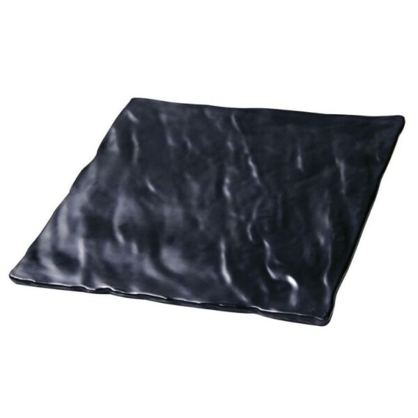 globy açık büfe sunum tabak kare (mat siyah) 28x28x1 cm
