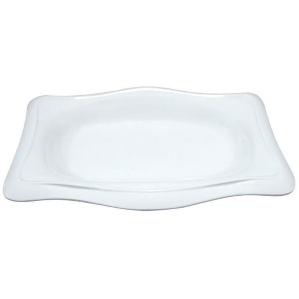 globy açık büfe melamin tabak beyaz 50x36x6 cm
