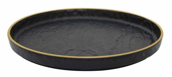 globy açık büfe yuvarlak servis sunum tabak yellow 29x29x3 cm