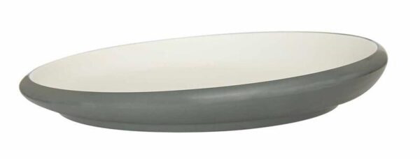 globy açık büfe eğimli servis sunum tabağı gri 27,9x4,4 cm