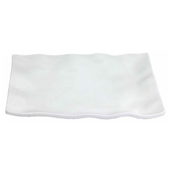 globy açık büfe melamin kare tabak beyaz 41x41x5 cm