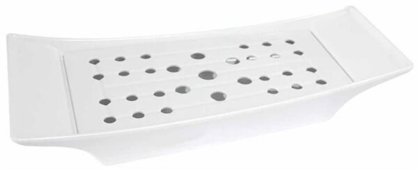 globy açık büfe melamin sunum tabak yuvarlak siyah 49x19x4 cm