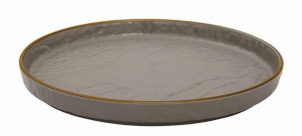 globy açık büfe melamin yuvarlak servis kasesi , teşhir kase gold 36x36x3,6 cm