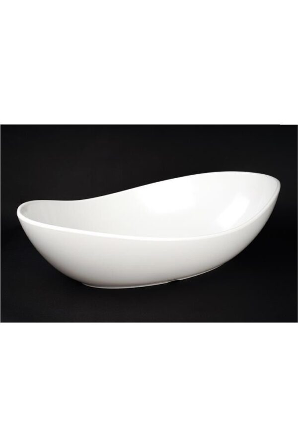 globy melamin açık büfe beyaz gondol servis kase 45x26x13.5 cm