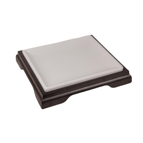 globy melamin altlıklı beyaz sunum tabağı 31×28×7 cm