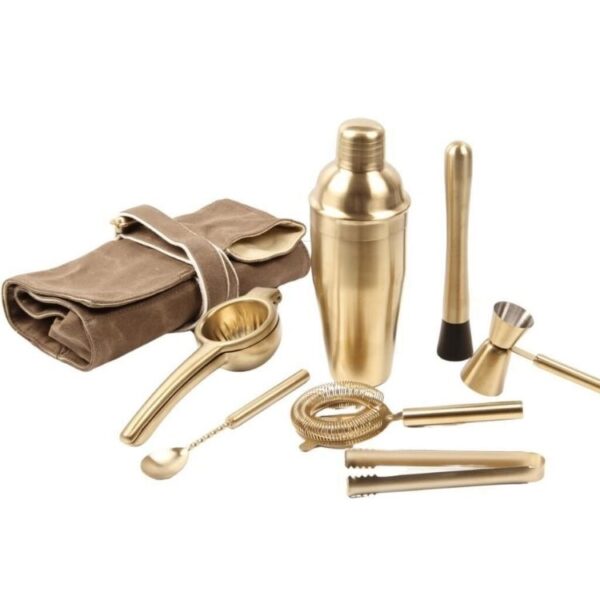 globy Çantalı bar seti 7 parça altın