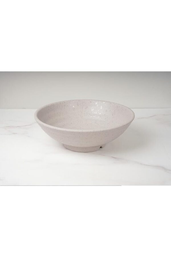 globy melamin açık büfe granit görünümlü kase gri 25.5x25.5x8.5 cm