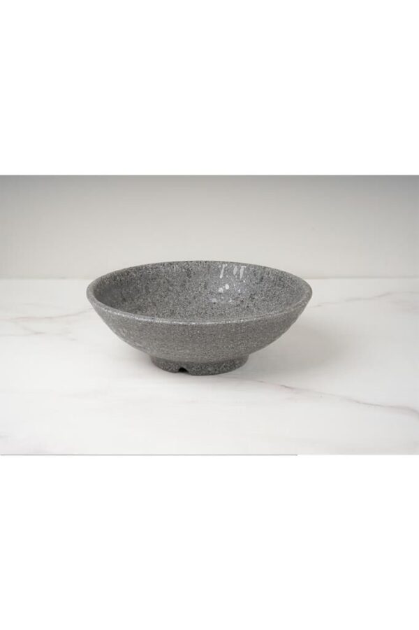 globy melamin açık büfe kase koyu gri 23x23x8 cm