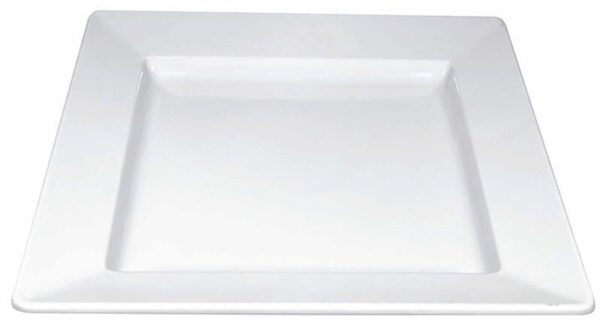 globy melamin kare sunum tabağı beyaz 23x23 cm
