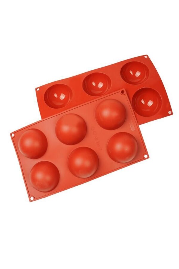 globy silikon yarım küre desenli kek kalıbı 6'lı