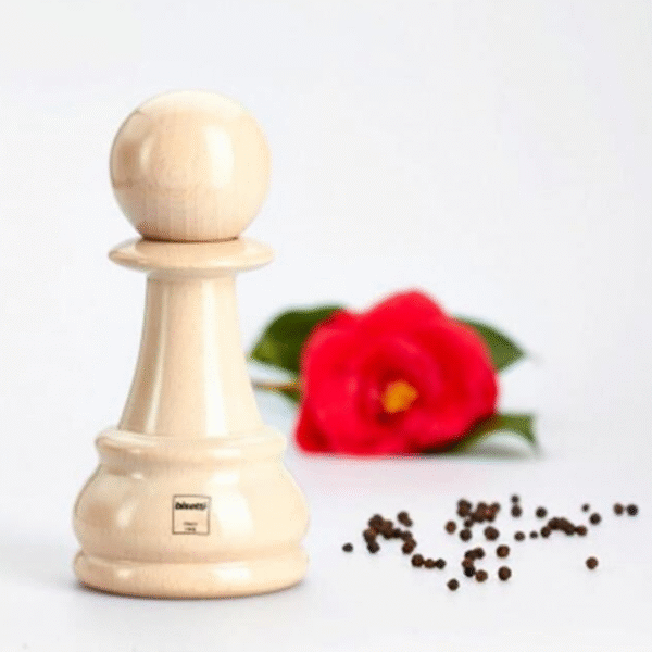 bisetti satranç serisi piyon 33710 karabiber değirmeni beyaz 17 cm